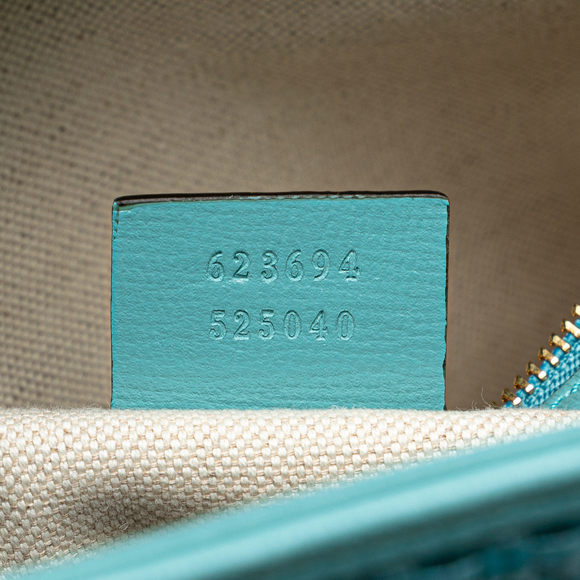 Pre-Loved Gucci Medium Straw Horsebit 1955 Tote - Picture 7 of 10